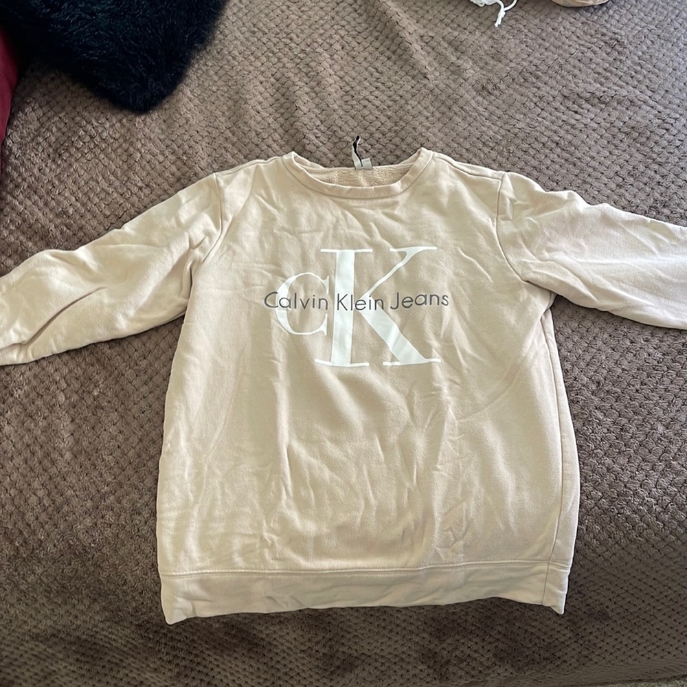 CALVIN KLEIN FOR UO Light Beige Sweatshirt